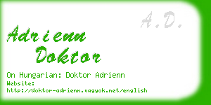 adrienn doktor business card